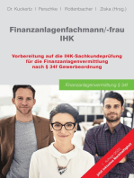 Finanzanlagenfachmann/-frau IHK: Vorbereitung auf die IHK-Sachkundeprüfung für die Finanzanlagenvermittlung nach § 34f GewO