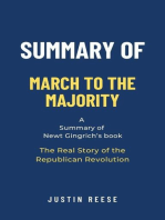 Summary of March to the Majority by Newt Gingrich:The Real Story of the Republican Revolution