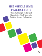 ISEE Middle Level Practice Tests: Three Full-Length Verbal and Quantitative Mock Tests with Detailed Answer Explanations