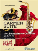 "Carmen" Suite for Saxophone Quartet set of parts
