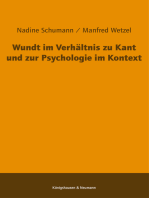 Wundt im Verhältnis zu Kant und zur Psychologie im Kontext