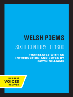 Welsh Poems: Sixth Century to 1600