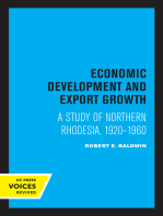 Economic Development and Export Growth: A Study of Northern Rhodesia, 1920-1960