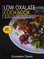 Low Oxalate Cookbook: 40+Salad, Side dishes and pasta recipes for a healthy and balanced Low oxalate diet