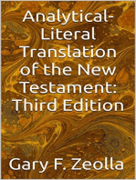 Analytical-Literal Translation of the New Testament: Third Edition (Lulu Version)
