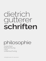 Schriften: Philosophie zwischen Betrachtung und Untersuchung