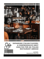 Expanding Italian Flavors: A Comprehensive SWOT Analysis for an Italian Restaurant Abroad