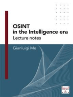 OSINT in the Intelligence Era: Lecture notes