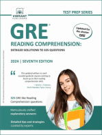 GRE Reading Comprehension: Detailed Solutions to 325 Questions: Test Prep Series