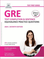 GRE Text Completion and Sentence Equivalence Practice Questions: Test Prep Series