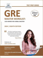 GRE Master Wordlist: 1535 Words for Verbal Mastery: Test Prep Series