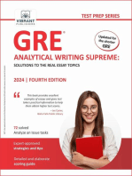 GRE Analytical Writing Supreme: Solutions to the Real Essay Topics: Test Prep Series