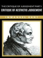 The Critique of Judgement Part I: Critique of Aesthetic Judgement