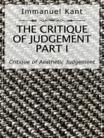 The Critique of Judgement Part I: Critique of Aesthetic Judgement