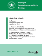 Leipziger Sportwissenschaftliche Beiträge: Jahrgang 64 (2023) Heft 1