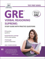 GRE Verbal Reasoning Supreme: Study Guide with Practice Questions: Test Prep Series
