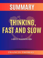 SUMMARY Of Thinking,Fast And Slow: A Book By Daniel Kahneman