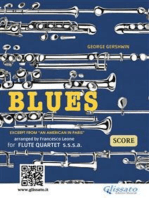 Flute Quartet "Blues" by Gershwin - score