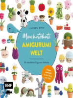 Meine kunterbunte Amigurumi-Welt – super einfach 25 niedliche Figuren häkeln: Jeder Step mit Bild: Kaktus, Sonnenblume, Qualle, Kuh, Cupcake, Donut, Pfirsich, Aubergine und viele mehr