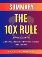 Summary Of The 10X Rule By Grant Cardone -The Only Difference Between Success and Failure