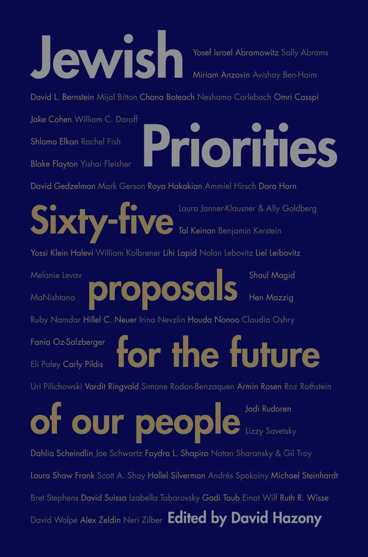 Jewish Priorities by David Hazony (Ebook) - Read free for 30 days