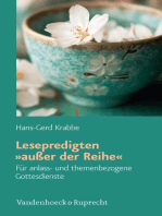 Lesepredigten »außer der Reihe«: Für anlass- und themenbezogene Gottesdienste