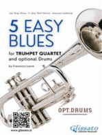Drums optional part of "5 Easy Blues" for Trumpet quartet