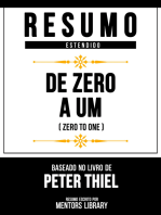 Resumo Estendido - De Zero A Um (Zero To One): Baseado No Livro De Peter Thiel