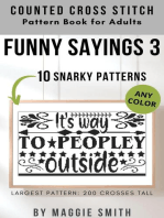 Funny Sayings 3 | Snarky Counted Cross Stitch Pattern Book for Adults