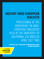 Ancient Indo-European Dialects: Proceedings of the Conference on Indo-European Linguistics Held at the University of California, Los Angeles April 25–27, 1963
