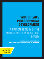Whitehead's Philosophical Development: A Critical History of the Background of Process and Reality