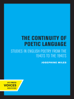 The Continuity of Poetic Language: Studies in English Poetry from the 1540's to the 1940's