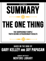 Extended Summary - The One Thing
