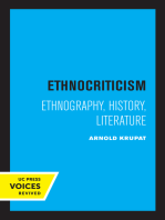 Ethnocriticism: Ethnography, History, Literature