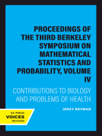 Proceedings of the Third Berkeley Symposium on Mathematical Statistics and Probability, Volume IV