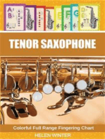 Tenor Saxophone. Colorful Full Range Fingering Chart