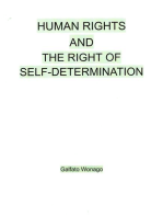 Human Rights And The Right Of Self-Determination