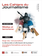 Les Cahiers du Journalisme, V.2, NO1: Médias et terrorisme