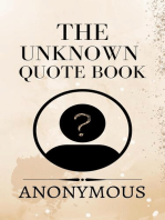 The Unknown Quote Book