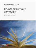 Études de critique littéraire: Le texte et son style