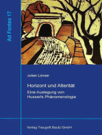 Horizont und Alterität: Eine Auslegung von Husserls Phänomenologie