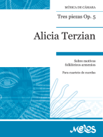 Alicia Terzian Tres piezas Op. 5: Sobre motivos folklóricos armenios. Para cuarteto de cuerdas