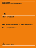 Die Komplexität des Steuerrechts: Eine Auslegeordnung