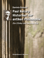 Paul Natorp. Historiker der antiken Philosophie: