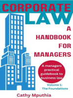 Corporate Law: A Handbook for Managers: Volume one