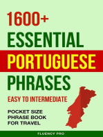 1600+ Essential Portuguese Phrases: Easy to Intermediate - Pocket Size Phrase Book for Travel