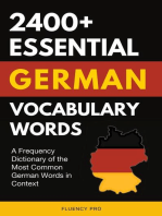 2400+ Essential German Vocabulary Words: A Frequency Dictionary of the Most Common German Words in Context