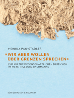 »Wir aber wollen über Grenzen sprechen«: Zur kulturwissenschaftlichen Dimension im Werk Ingeborg Bachmanns