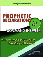 PROPHETIC DECLARATIONS TO COMMAND THE WEEK