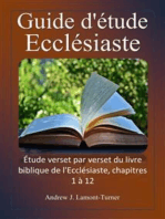 Guide d'étude: Ecclésiaste: Étude verset par verset du livre biblique de l'Ecclésiaste, chapitres 1 à 12